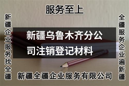 新疆烏魯木齊分公司注銷登記材料