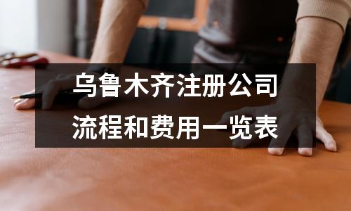 烏魯木齊注冊公司流程和費用一覽表