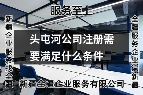 頭屯河公司注冊需要滿足什么條件