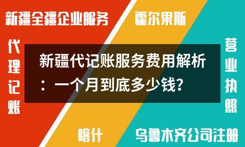 新疆代記賬服務費用解析：一個月到底多少錢？