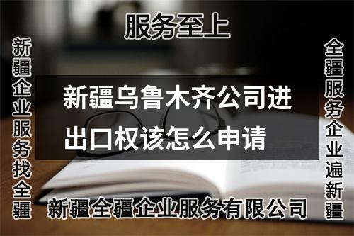 新疆烏魯木齊公司進出口權該怎么申請